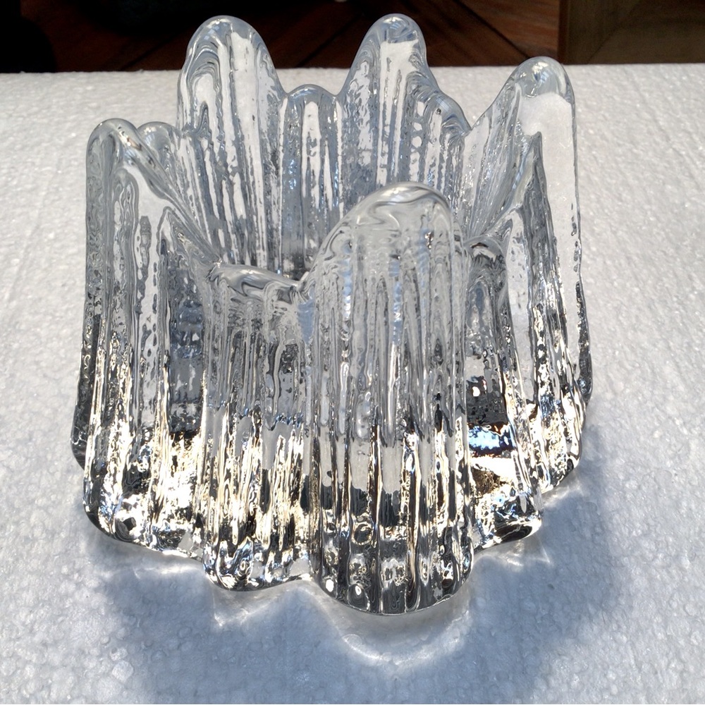 Nybro swedish glass votive candle holder. NWOT.